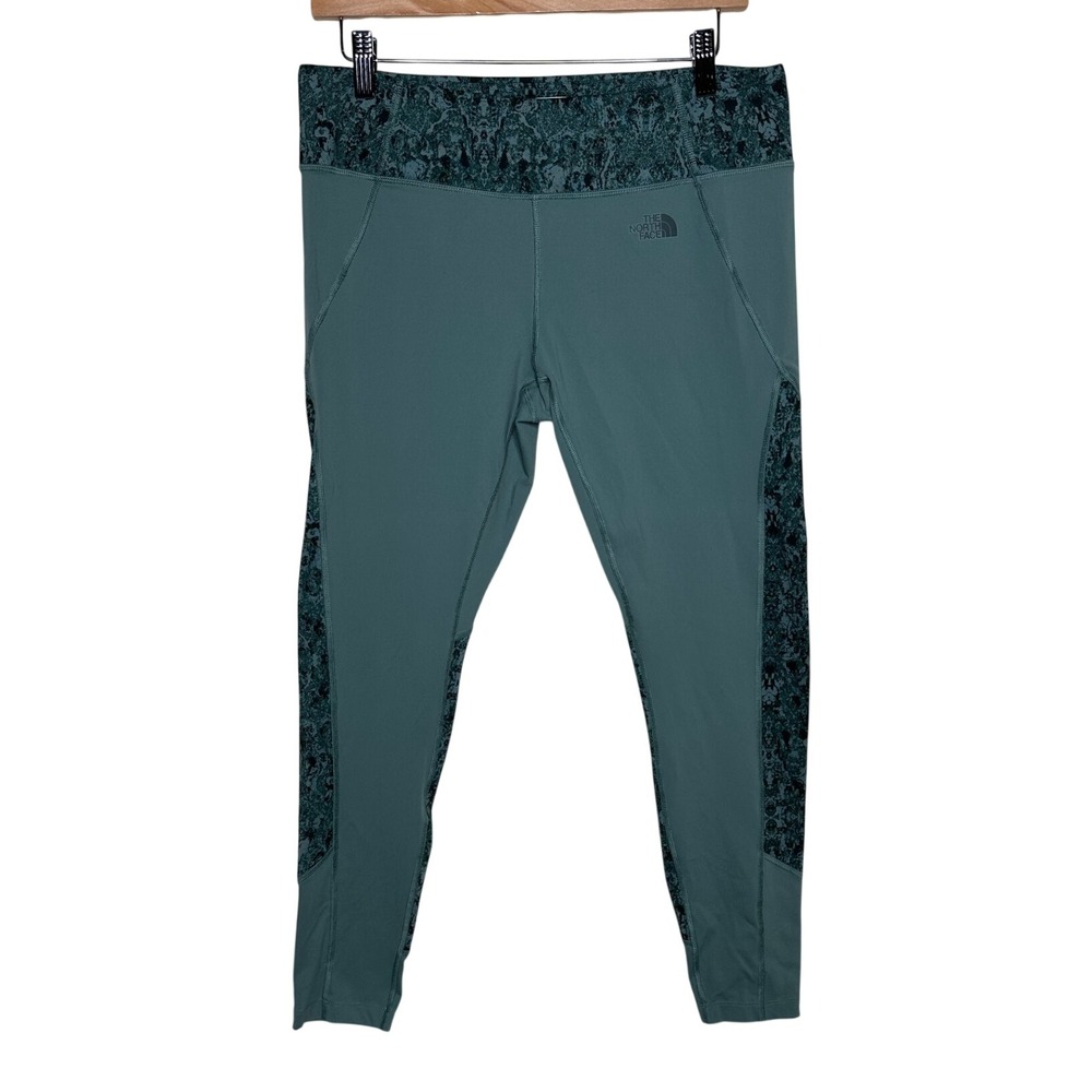The North Face Women's Floral Print Detail Leggings size Large Green